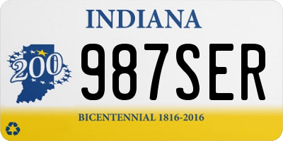 IN license plate 987SER