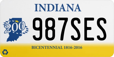 IN license plate 987SES