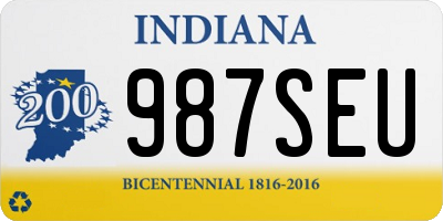 IN license plate 987SEU