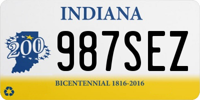 IN license plate 987SEZ