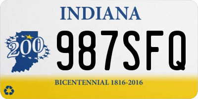 IN license plate 987SFQ