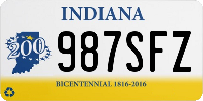 IN license plate 987SFZ