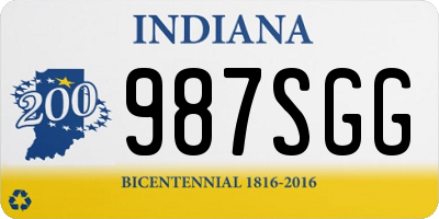 IN license plate 987SGG