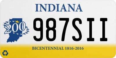 IN license plate 987SII