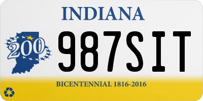 IN license plate 987SIT