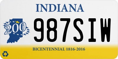 IN license plate 987SIW