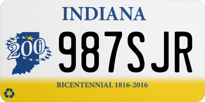 IN license plate 987SJR