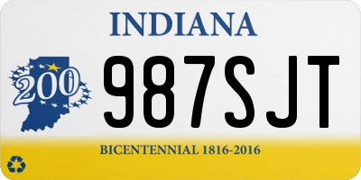 IN license plate 987SJT