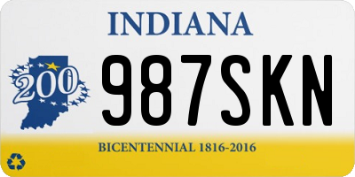 IN license plate 987SKN