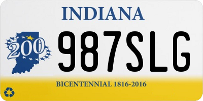 IN license plate 987SLG