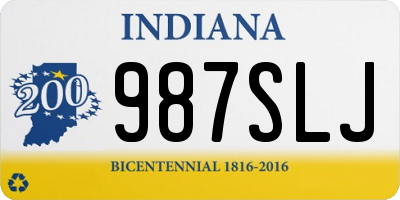 IN license plate 987SLJ