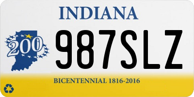 IN license plate 987SLZ