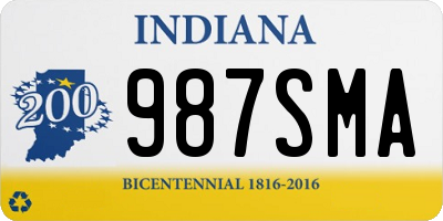 IN license plate 987SMA