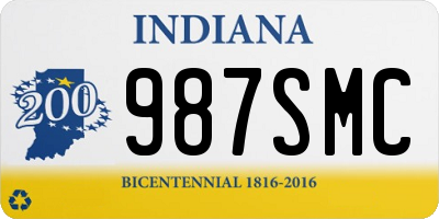 IN license plate 987SMC