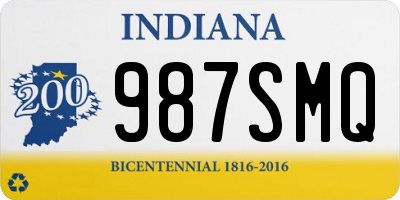 IN license plate 987SMQ