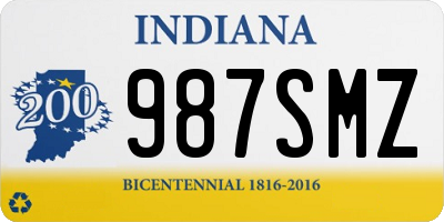 IN license plate 987SMZ