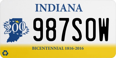 IN license plate 987SOW