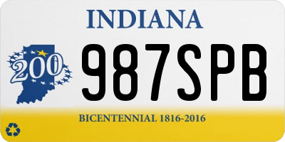 IN license plate 987SPB