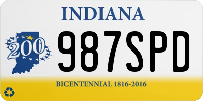 IN license plate 987SPD