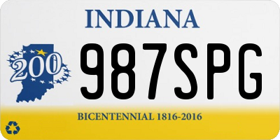 IN license plate 987SPG