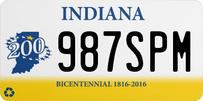 IN license plate 987SPM