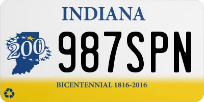 IN license plate 987SPN