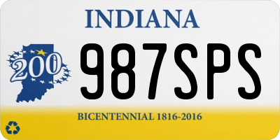 IN license plate 987SPS