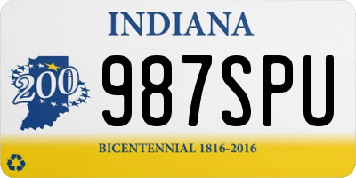 IN license plate 987SPU