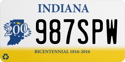 IN license plate 987SPW