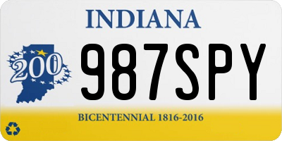 IN license plate 987SPY