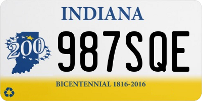 IN license plate 987SQE