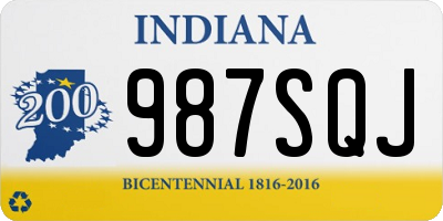 IN license plate 987SQJ