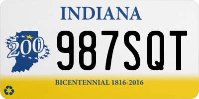 IN license plate 987SQT