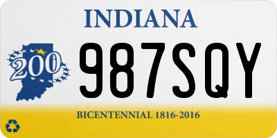 IN license plate 987SQY