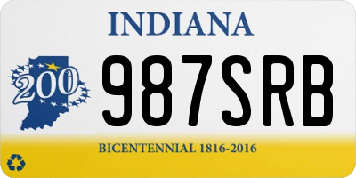 IN license plate 987SRB