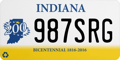 IN license plate 987SRG