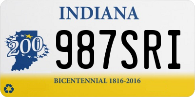 IN license plate 987SRI