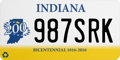 IN license plate 987SRK