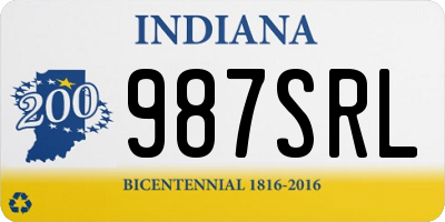 IN license plate 987SRL