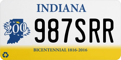 IN license plate 987SRR