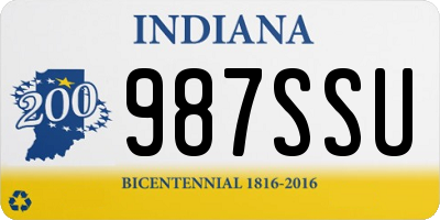 IN license plate 987SSU