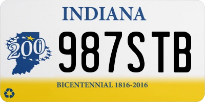 IN license plate 987STB