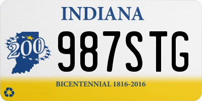 IN license plate 987STG