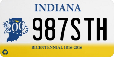 IN license plate 987STH