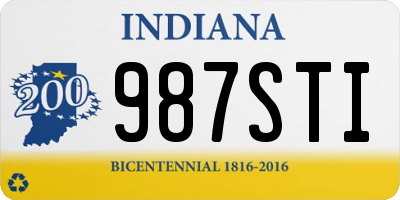 IN license plate 987STI