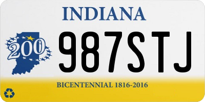 IN license plate 987STJ