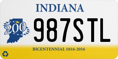 IN license plate 987STL