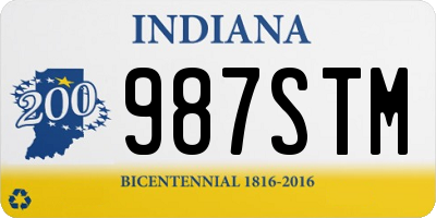 IN license plate 987STM