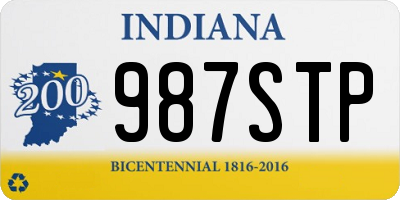 IN license plate 987STP