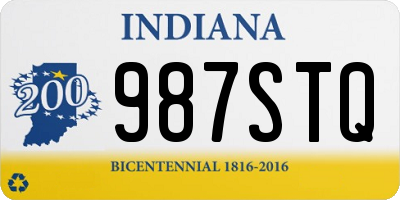 IN license plate 987STQ